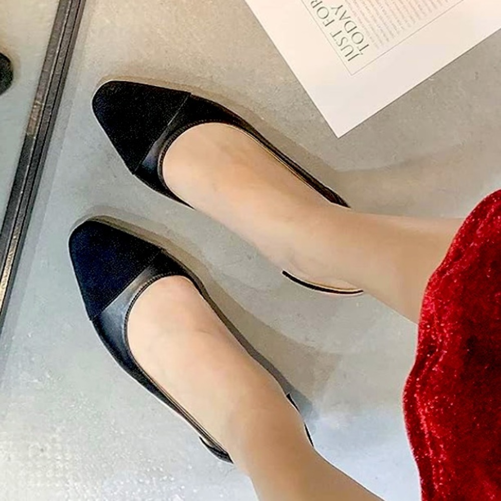 Sling back ballet kitten heels